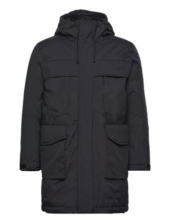 Apex Canvas Long Padded Coat - Grs Black Knowledge Cotton Apparel