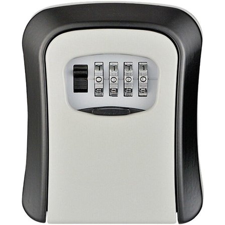 Key Safe with Combination Lock - Waterproof - For Indoor/Outdoor Use - Grey