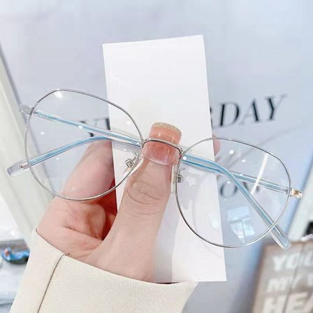 Anti-Blue Light Lasit Ylisuuret silmälasit SILVER SILVER