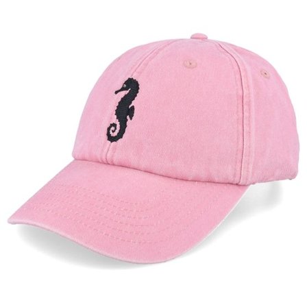 Wild Spirit - Rosa unconstructed Keps - Sea Horse Washed Pink Dad Cap @ Hatstore