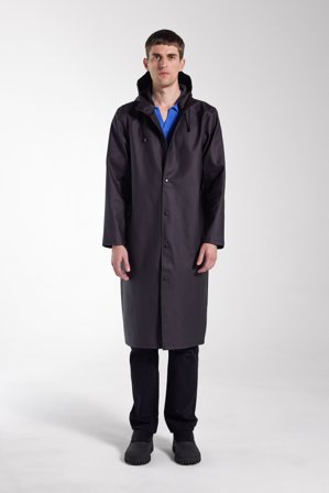 Stockholm Long Raincoat Black