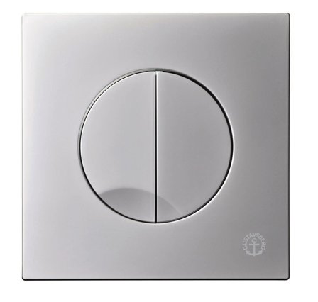 Gustavsberg Triomont XS Spyleknapp dobbeltspyling Matt krom, Baderom