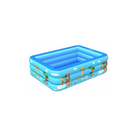 Uppblåsbar uppblåsbar vattenlekpool förtjockning familjebaby lekpool barnpool rektangulär 120 x 85 x 35 cm blå