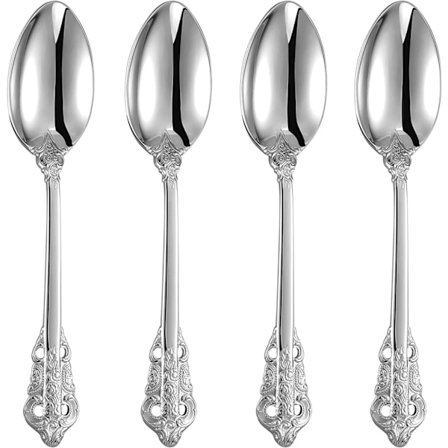 Upea ruokalusikka, 4 kpl, 18/10 ruostumaton teräs hopea