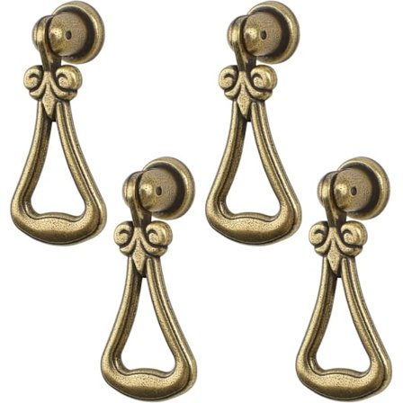 NY-4 st Vintage utskurna hängsmyckesdrag, lång triangulär ring zink alla