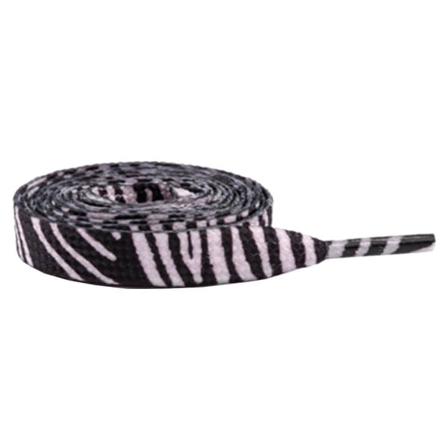 Skosnören - Zebra - Vit - Platta [120 Cm] Vit One Size