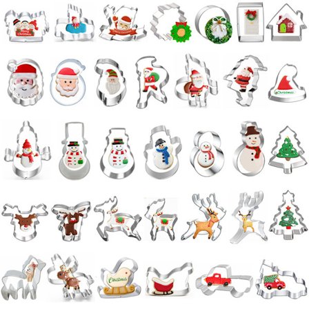 Sæt med 26 bogstavsforme i rustfrit stål