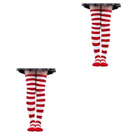 1/2/3/5 Raidalliset sukat Mukavat reisisukat naamiaisiin