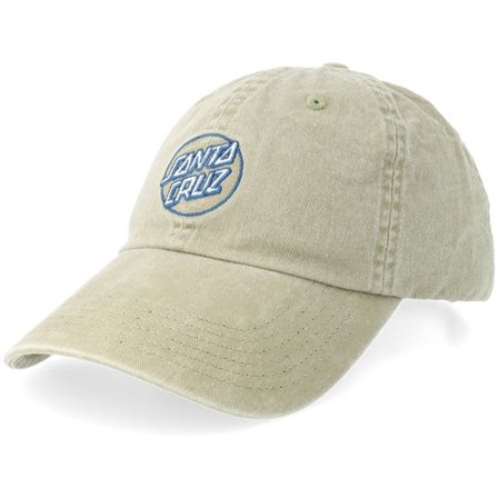 Santa Cruz - Beige unconstructed Keps - "Partial Dot Cap Faded Khaki Dad Cap " @ Hatstore