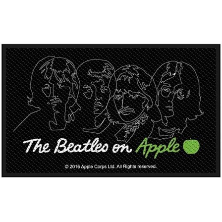 The Beatles On Apple Woven Band Patch One Size Black