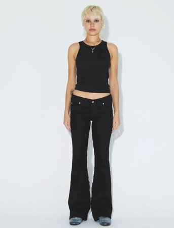 Dr Denim Kily Low Bootcut - Black - M x 34