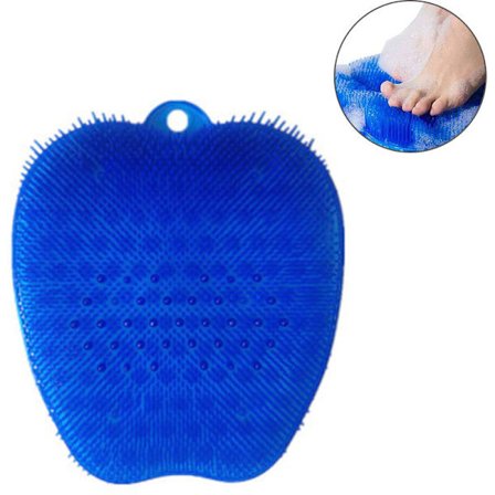 Fodmassage-renser til brusebad - forbedrer fodcirkulationen og lindrer fodpine (grå), blå