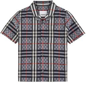 Kids - Burberry Gray Checked Shirt 2 Years - Tops - 2 years - Grey - Junge
