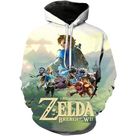 Cosplay Legend of Zelda Breath of The Wild Twilight Princess Känguru Huvtröjor - Unisex Pullovertröjor Medium