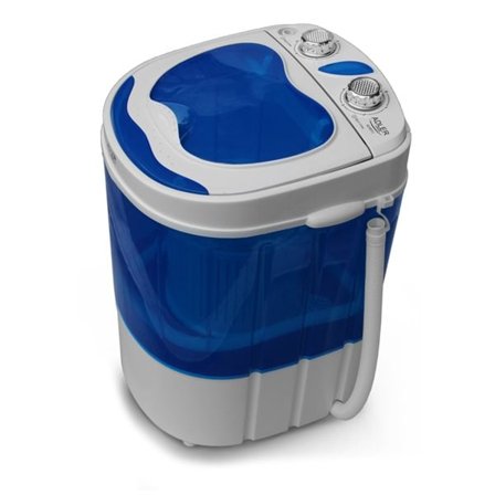 Mini vaskemaskin med sentrifugering - ideell for reiser og fritidsboliger - Adler