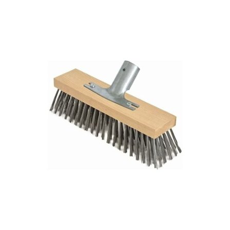 Stål bust kost, 30 cm med metall håndtakstøtte - Ø 28 cm - kosthode - høy kvalitet Nespoli bøketre kropp