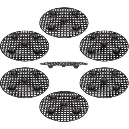 6 st Plantstativ Krukhöjare, Kraftiga 30cm/12tum Plantstativ, Svart Runt Plant Blomkruka-XF6-[pl]