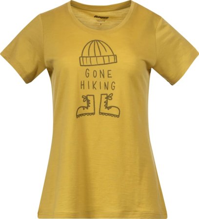 Bergans Women's Graphic Wool Tee Women short-sleeved sweaters Green L