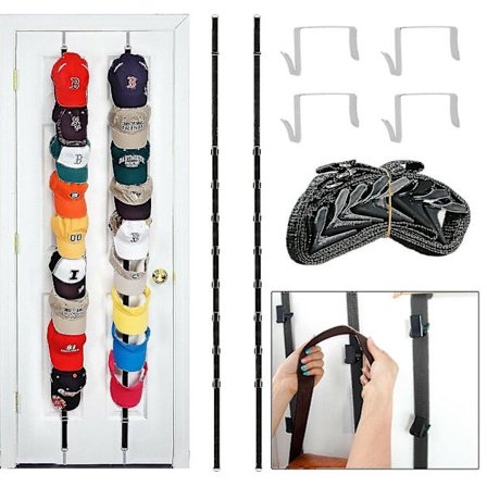 Baseball kasket hylde hat holder rack hjem arrangør opbevaring dør skab bøjle - Wtake