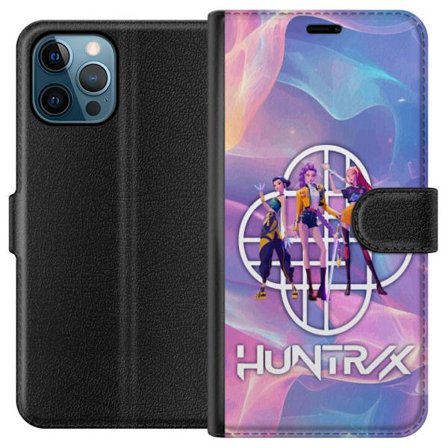Kompatibelt Lommeboketui til Apple iPhone 12 Pro Max Huntrix Neon Trio Kpop Demon Hunter Fargerik futuristisk design med tre kvinnelige helter i paste