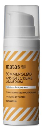 3 for 2 - Matas Striber Sommerglød Ansigtscreme Lys/Medium til Alle Hudtyper 50 ml, Skincare, Ansigtspleje, Dagcreme