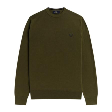 Fred Perry, Round-neck Knitwear Groen, Heren, Maat:M