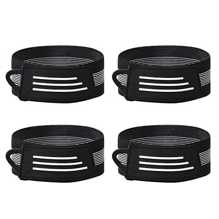4 stk. Cykel Ankel Ben Bukser Rem Klips Bånd Cykling Ankel Rem til Jogging, Cykling, Klatring, Camping Sort