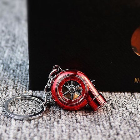 Elektrisk Mini Turbo Turbolader Nøglering Spind Turbine Nøgle Kæde Vedhæng