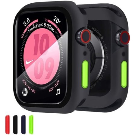 Kompatibelt Apple Watch 44mm Series 6/SE/5/4 fodral med härdat glas IC