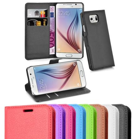 Samsung Galaxy S6 Cover Case - med kortspor og stativfunksjon CARMINE RED