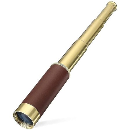 Piratmonokulärt teleskop, handhållet hopfällbart mässingsteleskop 25x30 med zoom