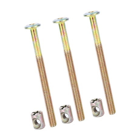 Möbelskruvar av kolstål, anslutningsbultar, sexkantsfästen 100 mm