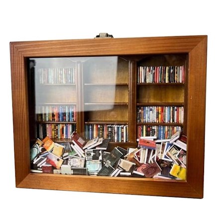 Bokhylla Dekoration för Skrivbord, Skaka Bort Din Ångest, Anti-Ångest Bokhylla Dekorationer Som En Stressreducerande Gåva