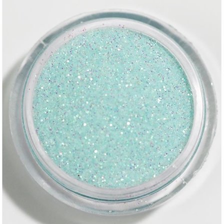 1stk Finkornet glitter Babyblå