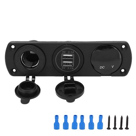 USB-billaddare för bil, smart chip, vattentät design, brandsäker, anti-hög temperatur, dubbelport PD-billaddare för husbil, båt, lastbil