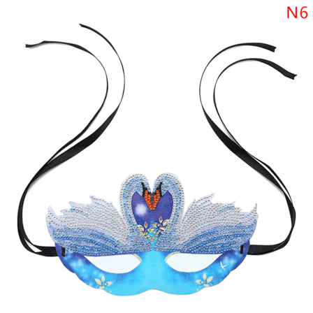 Gör-det-själv Diamond Painting Shiny Drill Color Animal Mask Painting Kit