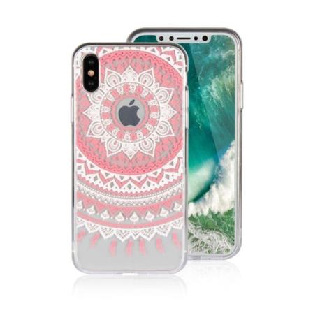 iPhone X mandalakuvioinen suojakuori - Pinkki Pink