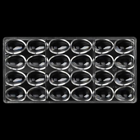 4/24 Hull Eggformet Resin Form for Sjokoladelaging Kjøkken Silikon Bakeform