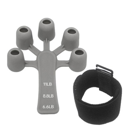Finger Gripper Finger Strengthener 6,6-8,8-11LB GRÅ