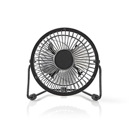 Nedis Metal Mini Fan 10cm - USB powered Grey