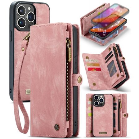 CaseMe Multi-Slot 2 i 1 Pungetui iPhone 16 Pro Rosa