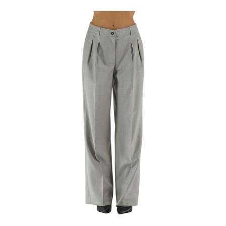 Loulou Studio, Wide Trousers Grijs, Dames, Maat:S,Viscose