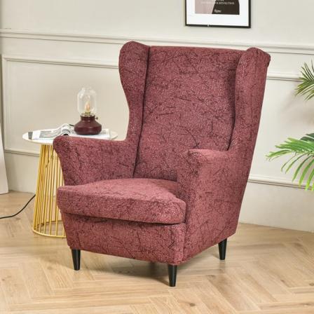 Stretch Wingback Stolbetræk 2 Stykker Lænestolbetræk med T-Cushi
