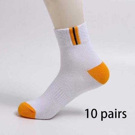 10 par bomull sportssokker for menn Kort munn mote Hvite fritidssokker våren høykvalitets sokker herre-c1,eur Størrelse 39-45 C3 Uniform code