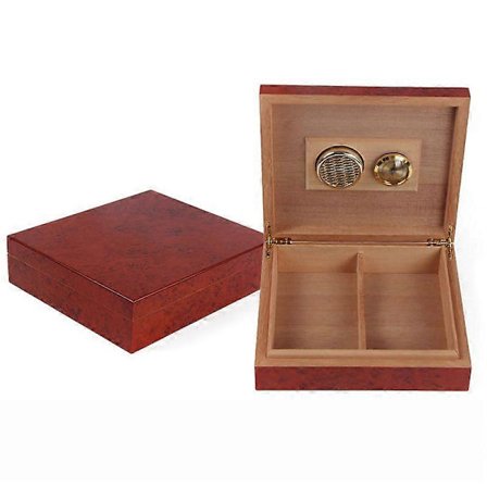 Cedar Humidor Trä Cigar Förvaringslåda Med Luftfuktare Gel Röktillbehör