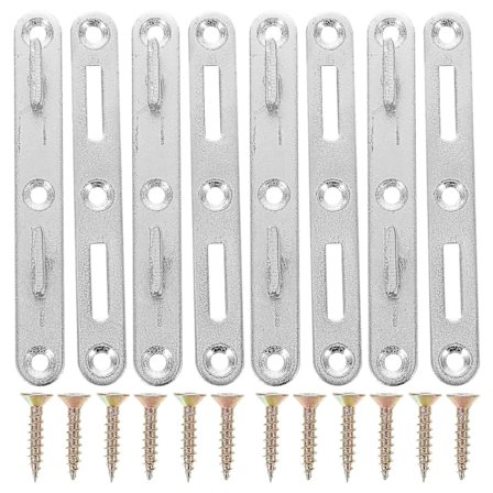 4 sett metallholder seng ramme braketter seng skinne støtte braketter montert seng skinne braketter seng ramme krok braketter [db]