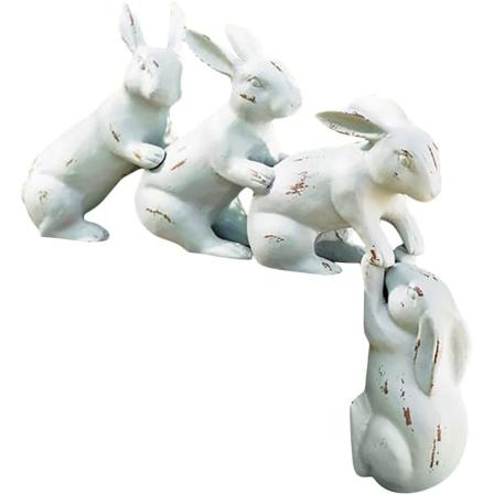 Muised reddet av en hare skulptur kanin dekor skulptur fest deko