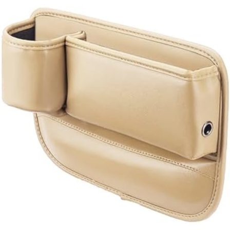 30x20,5 cm Beige Hovedfører Bilorganisator Bilsæde Gap Opbevaring Auto Sæde Gap Organizer PU Læder Opbevaringsboks Sæde Opbevaring B