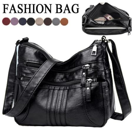 Läder Casual Tote Axelväska Fashion Cross Body För Handväskor