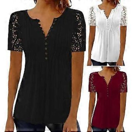 2023 Forår Sommer Ny Blonde Lange Ærmer Bluser Slank V-hals Casual Ensfarvede Pullovers Elegant Pendler Dame